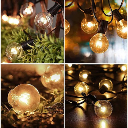 Led Christmas Light G40 US Gauge Light String Tungsten Wire Clear Light 25 Light 110V Indoor And Outdoor Decorative Atmosphere Light String