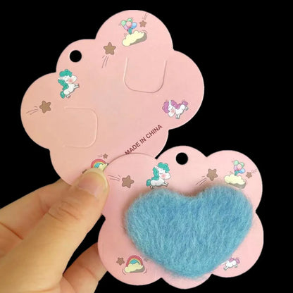 100pcs Hair Accessories Cardboard Children&#39;S Hair Accessories Paper Card Pink Cute Hairpin Card Custom Hair Ring Jewelry Packaging Cardboard