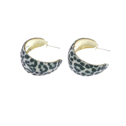 Retro C Shape No Inlaid Earrings