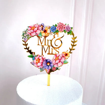 Valentine'S Day Mother'S Day Birthday Letter Arylic Birthday Engagement Cake Decorating Supplies 1 Piece