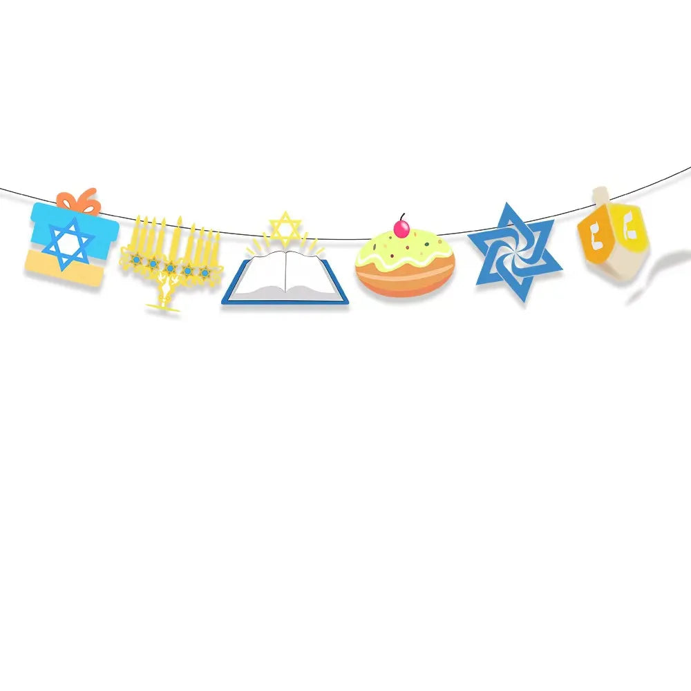 Letter Candle Paper Party Hanging Flag