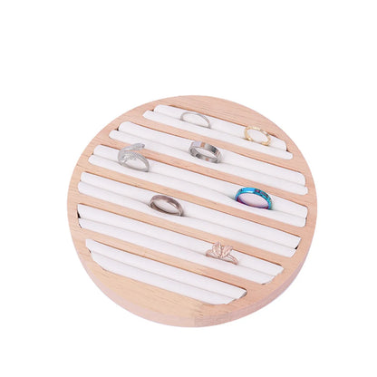 Light Luxury Solid Wood Round Ring Rack Ring Bracelet Diamond Ring Display Stand Jewelry Rack Jewelry Rack Jewelry Rack