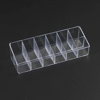 Lipstick Shelf 12 Lattice Spot Transparent Lip Gloss Glaze Desktop Storage Box