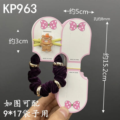 Long Children'S Hairpin Cartoon Bow Jewelry Packaging Cardboard