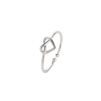 Love Knotted Heart Pierced Ring Nhcu152995