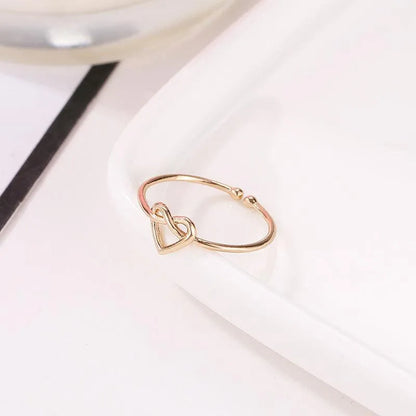 Love Knotted Heart Pierced Ring Nhcu152995