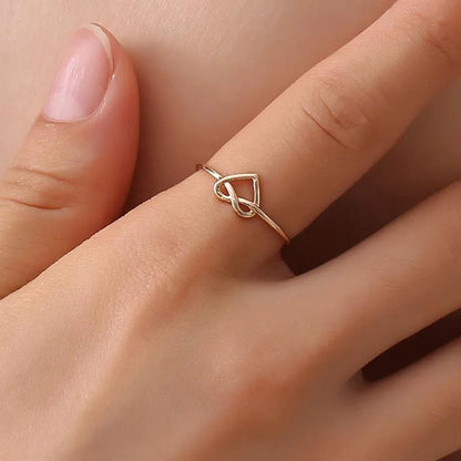 Love Knotted Heart Pierced Ring Nhcu152995