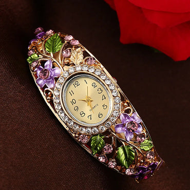 Luxurious Flower Quartz Women'S Watches