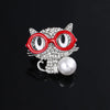 Luxurious Geometric Alloy Inlay Artificial Pearls Rhinestones Women'S Brooches