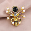 Luxurious Geometric Alloy Inlay Artificial Pearls Rhinestones Women'S Brooches