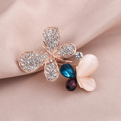 Luxurious Geometric Alloy Inlay Artificial Pearls Rhinestones Women'S Brooches