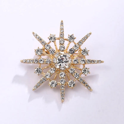 Luxurious Geometric Alloy Inlay Artificial Pearls Rhinestones Women'S Brooches