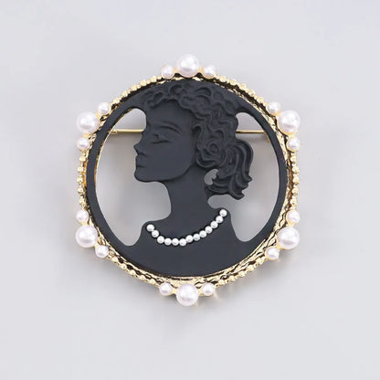 Luxurious Geometric Alloy Inlay Artificial Pearls Rhinestones Women'S Brooches