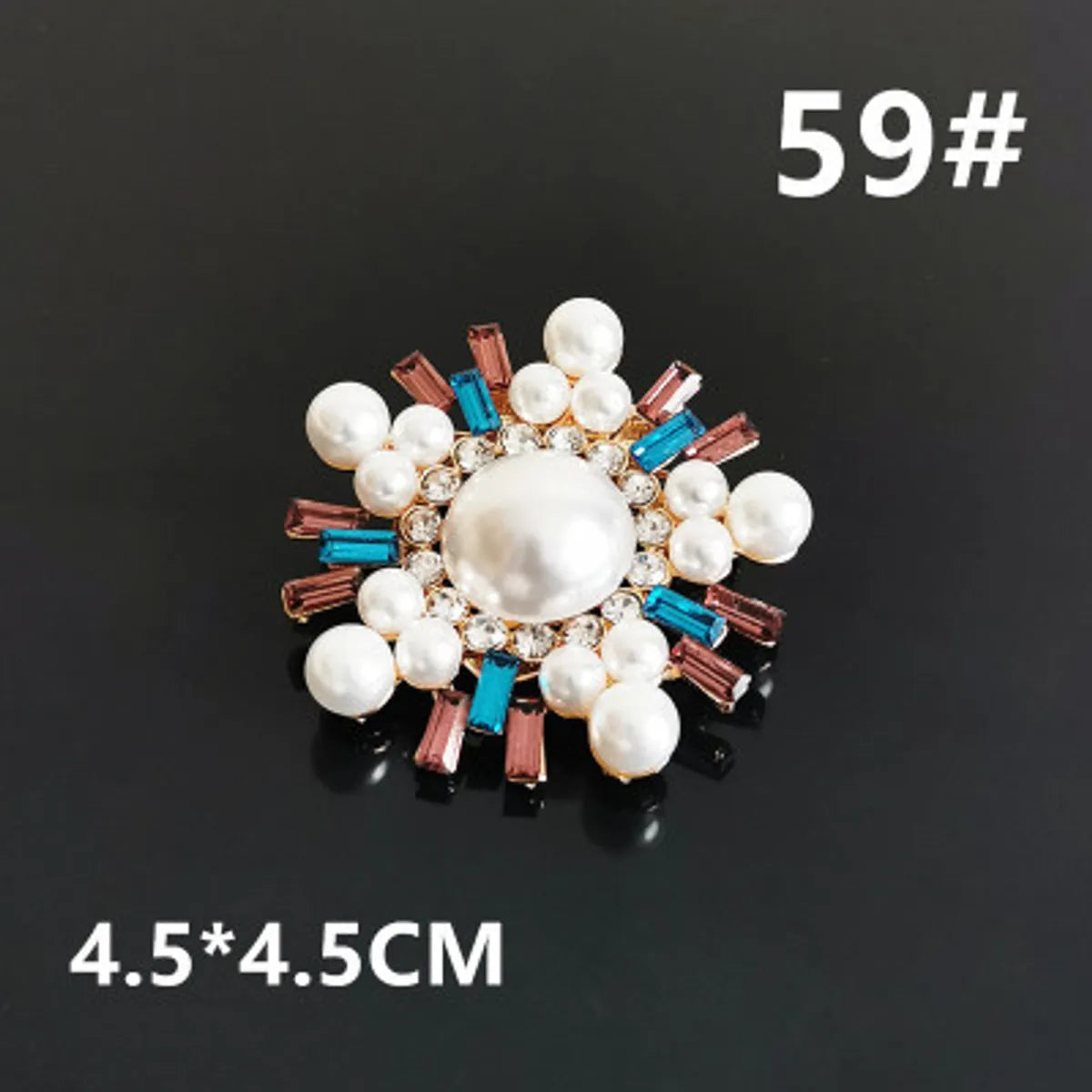 Luxurious Geometric Alloy Inlay Artificial Pearls Rhinestones Women'S Brooches