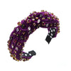 Luxurious Geometric Cloth Inlay Rhinestones Glass Hair Band