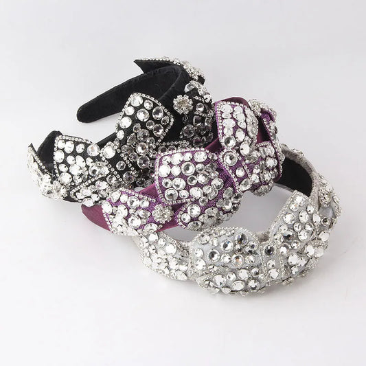 Luxurious Lady Bow Knot Rhinestone Hair Band