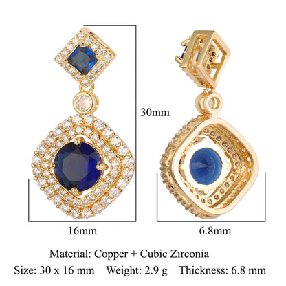 Luxurious Peacock Butterfly Gem Plating Inlay Zircon Charms Jewelry Accessories