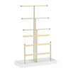 Luxurious T Shape Solid Wood Metal Jewelry Rack