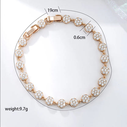 Luxurious Xuping Geometric Alloy Plating Inlay Artificial Rhinestones 18k Gold Plated Women'S Bracelets