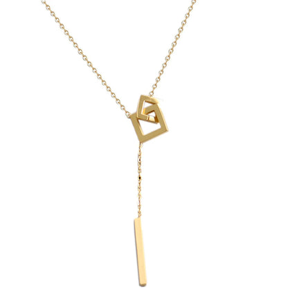 304 Stainless Steel 18K Gold Plated Simple Style Plating Geometric Necklace