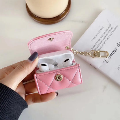 Luxury Rhombus Leather Case For Airpods Pro Protective Sleeve  Bluetooth Earphone Cover New 2/3 Generation