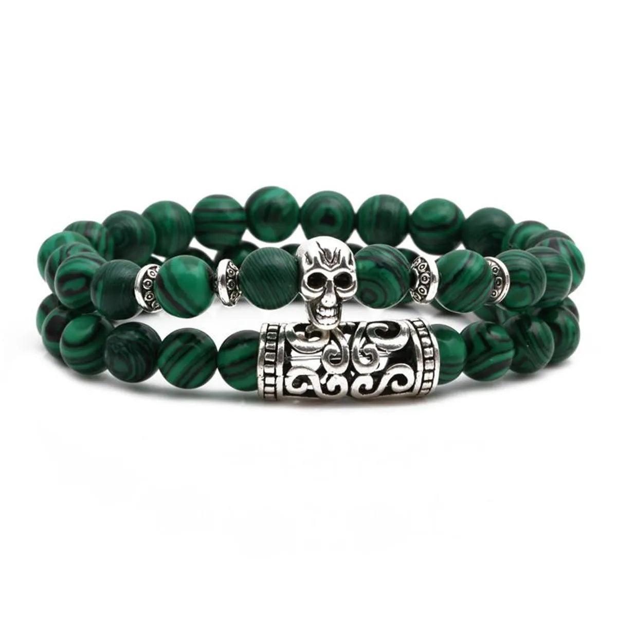 Malachite Owl Buddha Head Elbow Set Bracelet Lion Head Elephant Beaded Bracelet