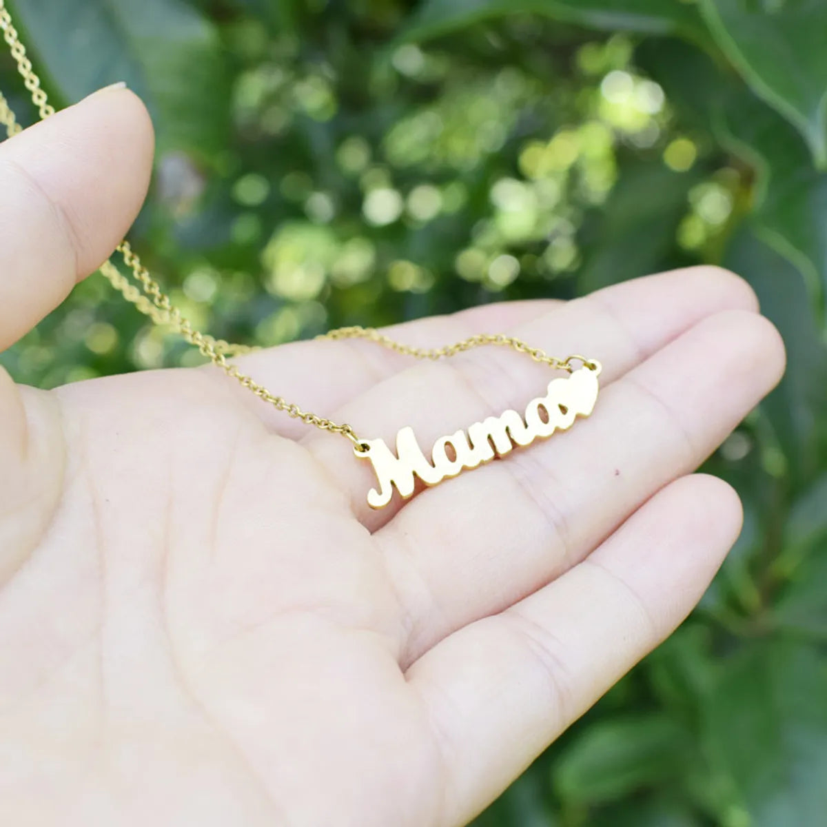 Mama Letter Alloy Titanium Steel Plating Mother's Day Women's Necklace