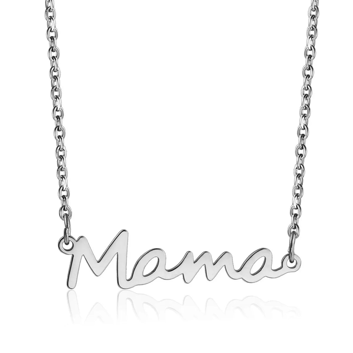 Mama Letter Alloy Titanium Steel Plating Mother's Day Women's Necklace