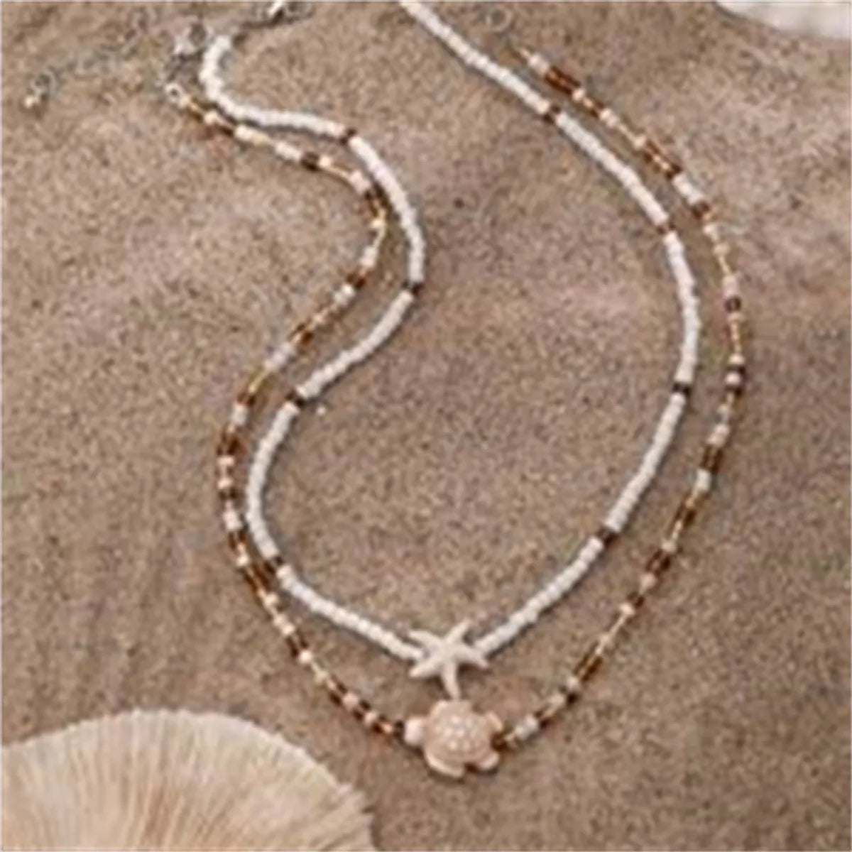 Marine Style Beach Starfish Seed Bead Women's Necklace