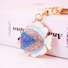 Marine Style Fish Alloy Inlaid Zircon Women'S Bag Pendant Keychain