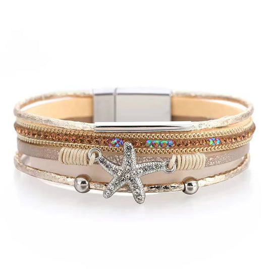 Marine Style Starfish Alloy Wholesale Bracelets