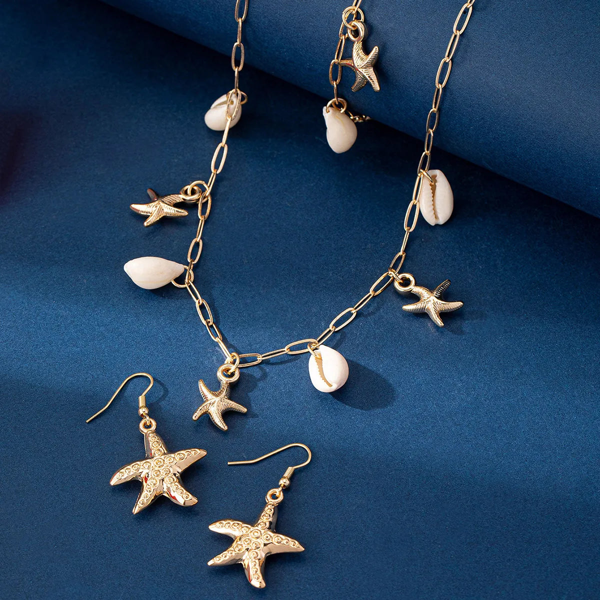 Marine Style Starfish CCB Shell Women'S Jewelry Set