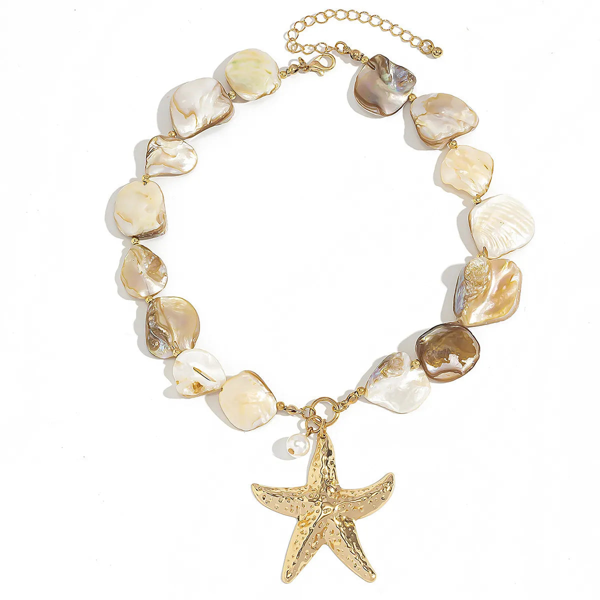 Marine Style Starfish Imitation Pearl Alloy Shell Women'S Jewelry Set