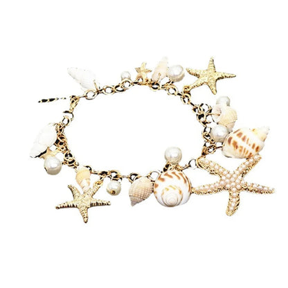 Marine Style Starfish Shell Alloy Shell Wholesale Bracelets