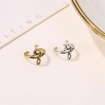 Men And Women Earrings Retro Simple Notes Ear Clip Personality Without Pierced Single Ear Bone Clip Fashion