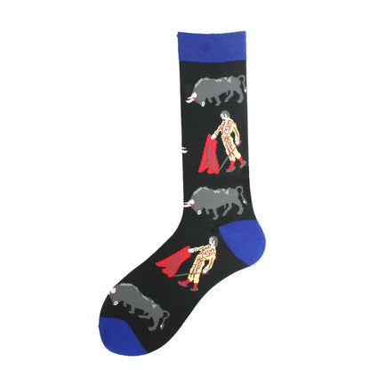 Men'S Cartoon Style Animal Cotton Ankle Socks A Pair