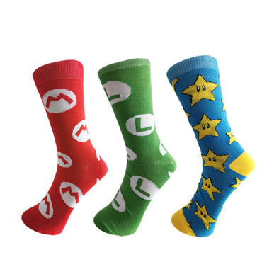 Men'S Cartoon Style Cartoon Star Polyester Blending Crew Socks A Pair