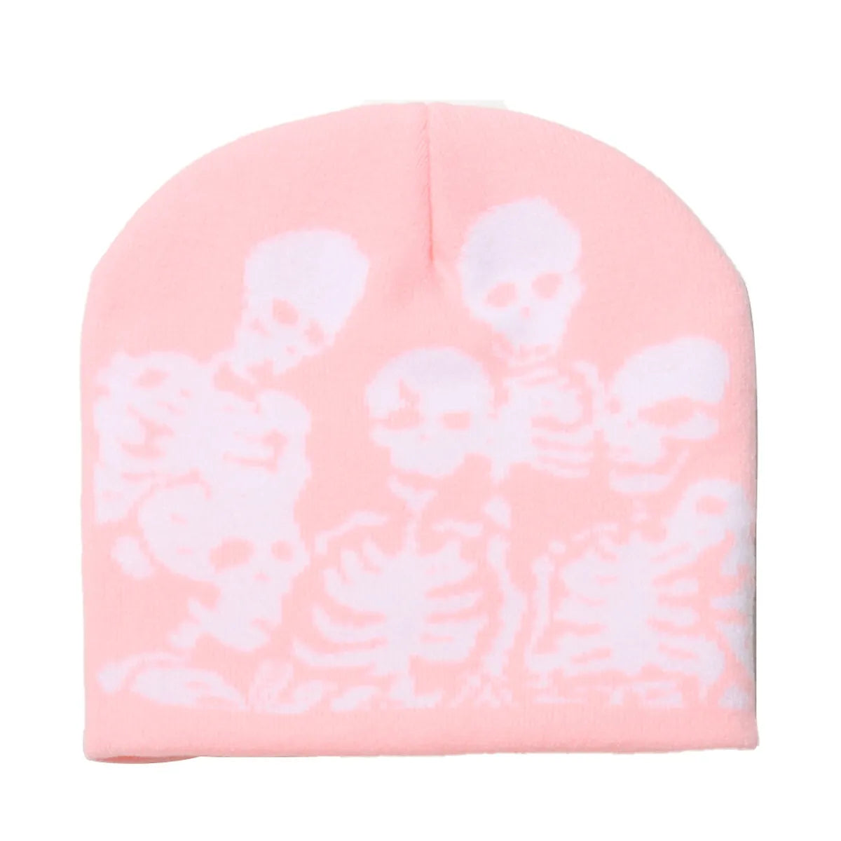 Men'S Exaggerated Punk Streetwear Skull Skull Eaveless Wool Cap