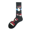 Men'S Fashion Cartoon Nylon Cotton Printing Crew Socks A Pair