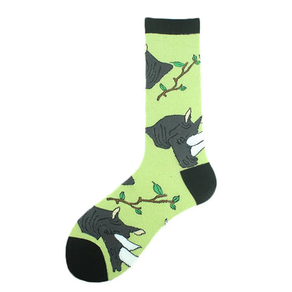 Men'S Fashion Cartoon Nylon Cotton Printing Crew Socks A Pair