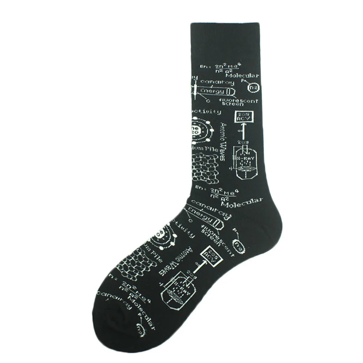 Men'S Fashion Cartoon Nylon Cotton Printing Crew Socks A Pair