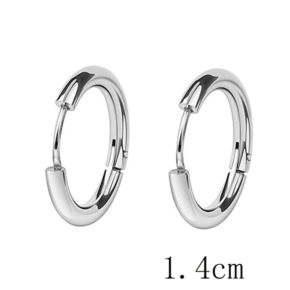 Fashion Circle Plating Stainless Steel Earrings