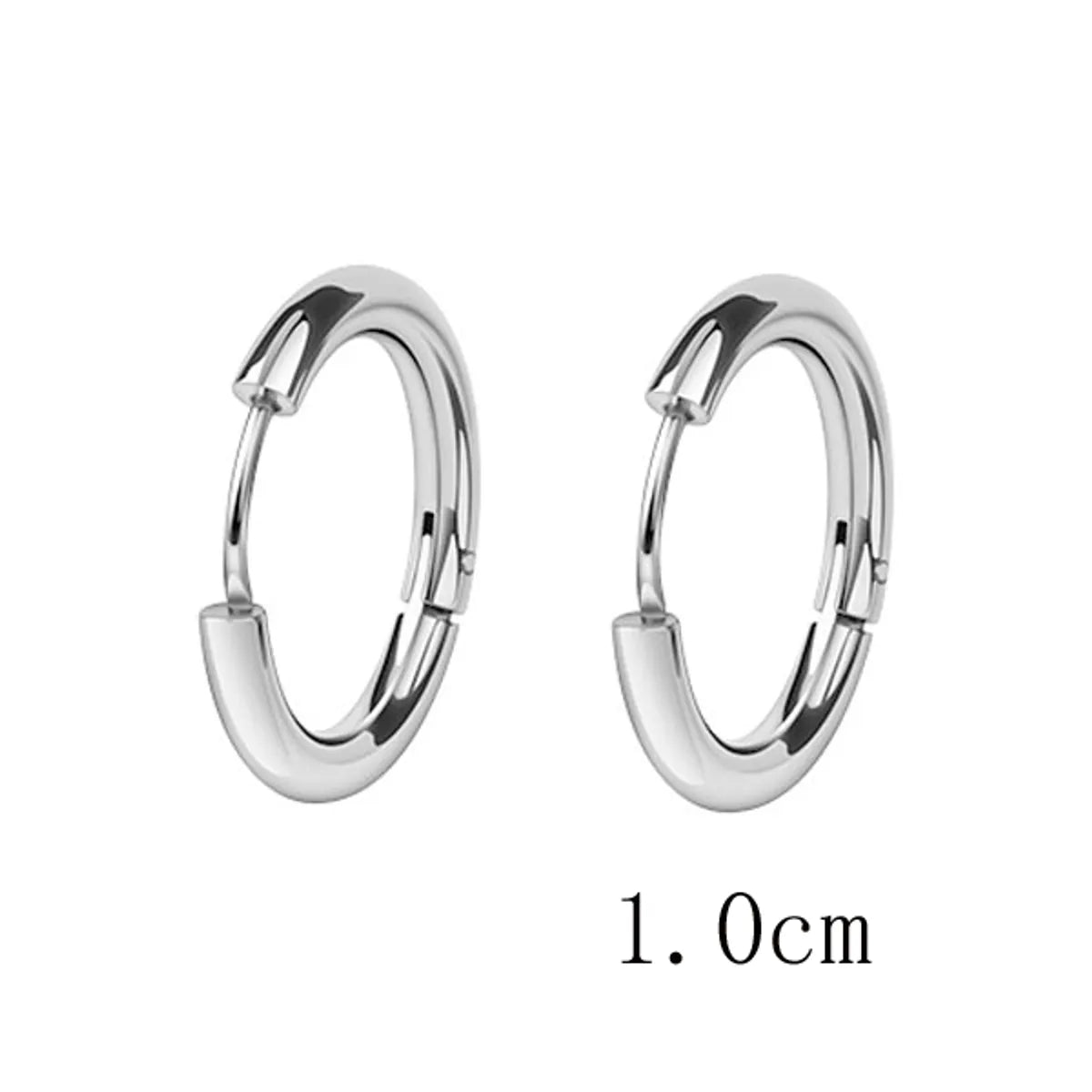 Fashion Circle Plating Stainless Steel Earrings