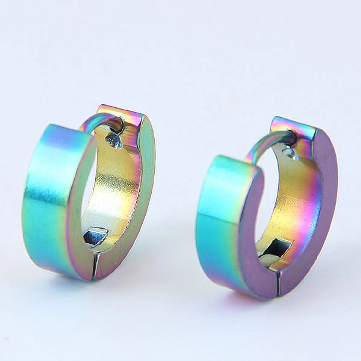 Men'S Fashion Geometric Stainless Steel Earrings Plating Stainless Steel Earrings