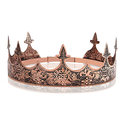 Men'S Retro Crown Metal Plating Hair Band