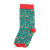 Men'S Simple Style Animal Cotton Printing Crew Socks A Pair