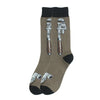 Men'S Simple Style Animal Cotton Printing Crew Socks A Pair