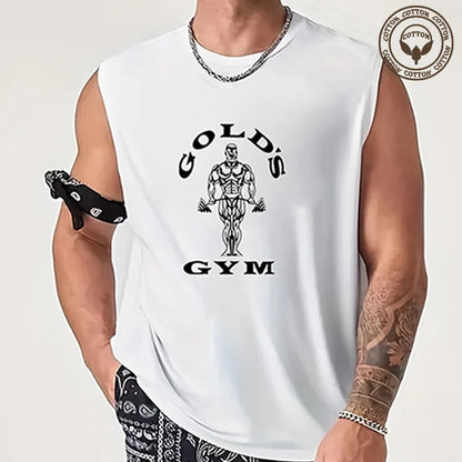 Men'S Skull Simple Style Round Neck Sleeveless Regular Fit Men'S Tops