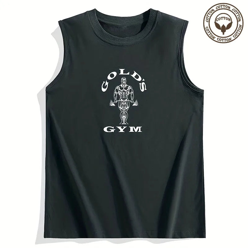 Men'S Skull Simple Style Round Neck Sleeveless Regular Fit Men'S Tops