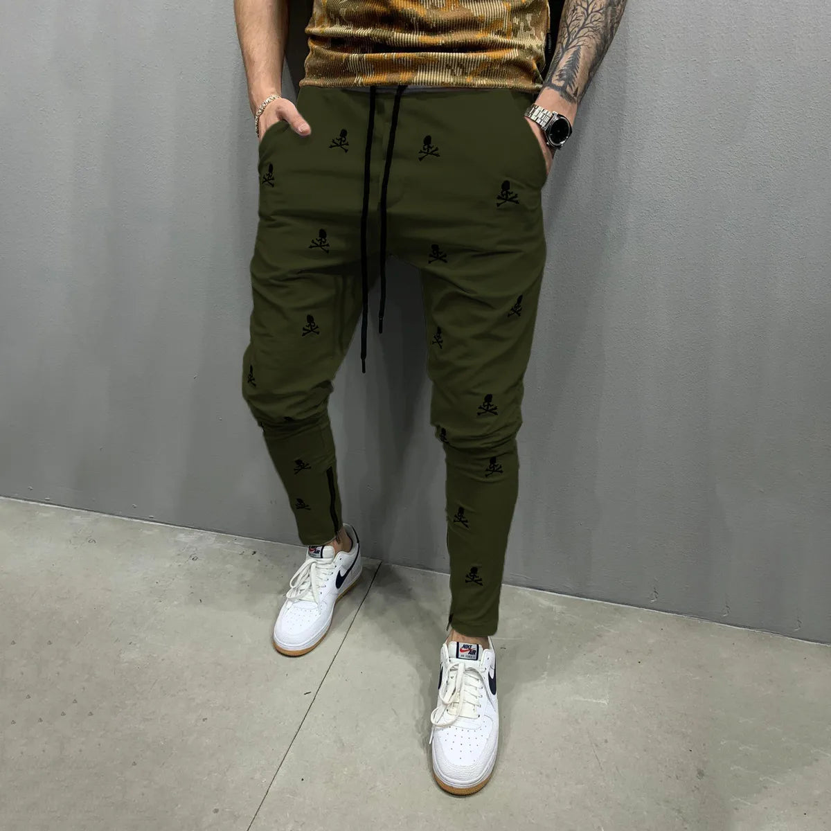 Men'S Skull Streetwear Regular Fit Men'S Bottoms